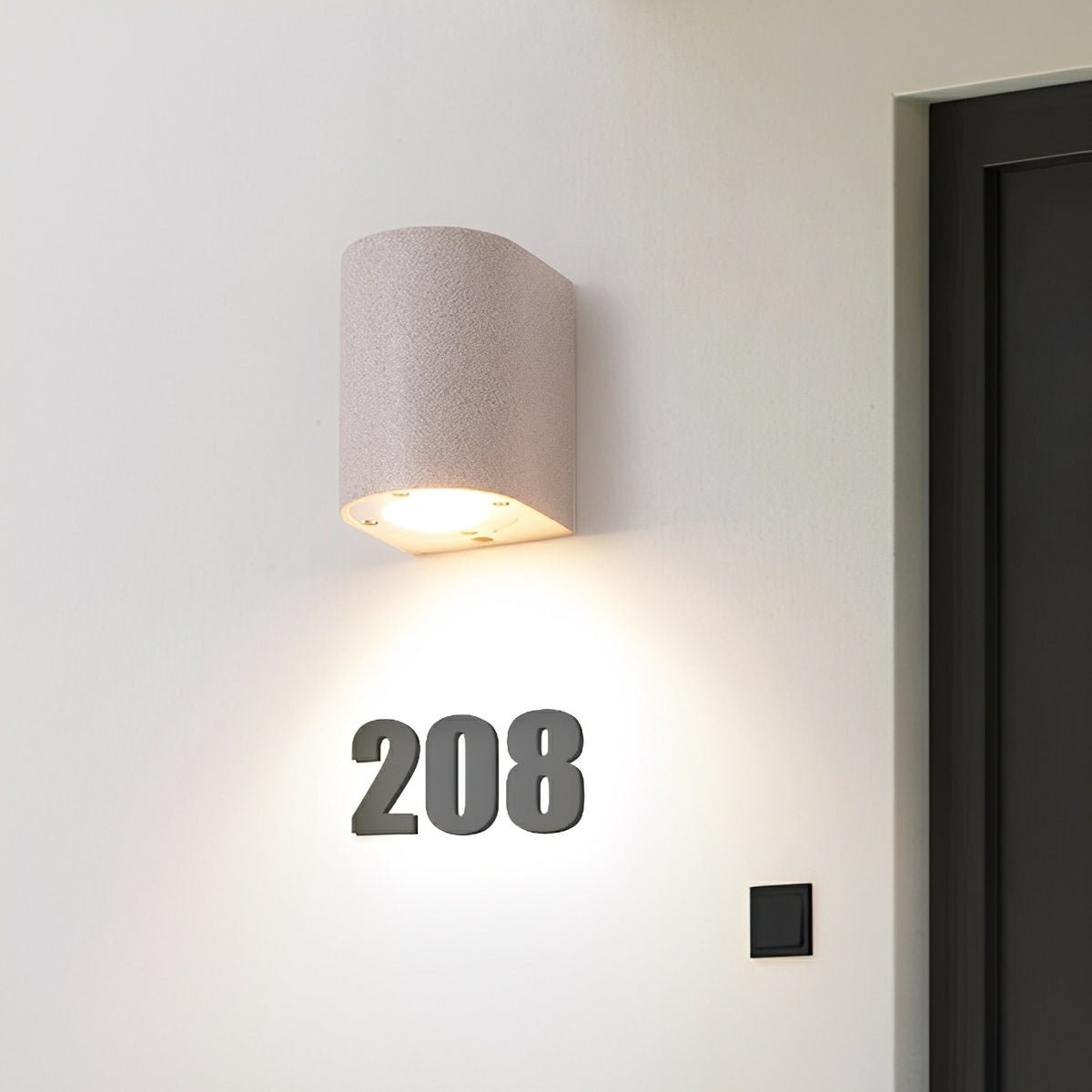 Modern Waterproof Cylinder Concrete LED Outdoor Wall Lights