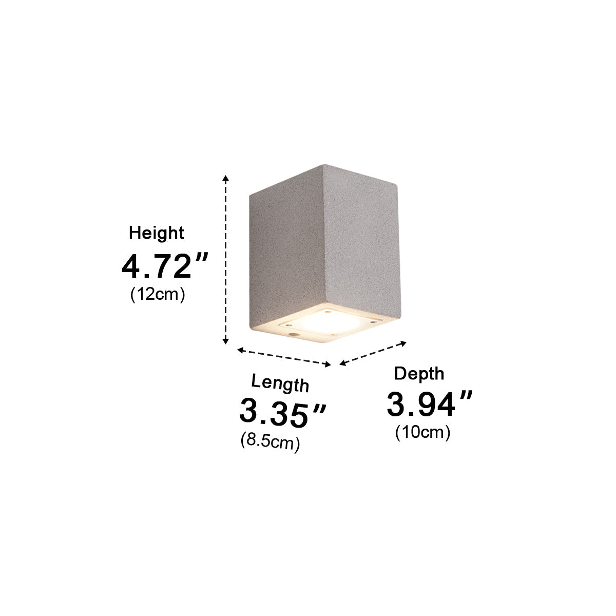 Modern Waterproof Cylinder Concrete LED Outdoor Wall Lights