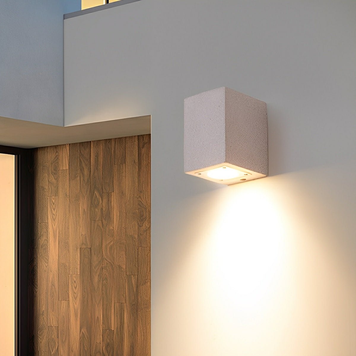 Modern Waterproof Cylinder Concrete LED Outdoor Wall Lights