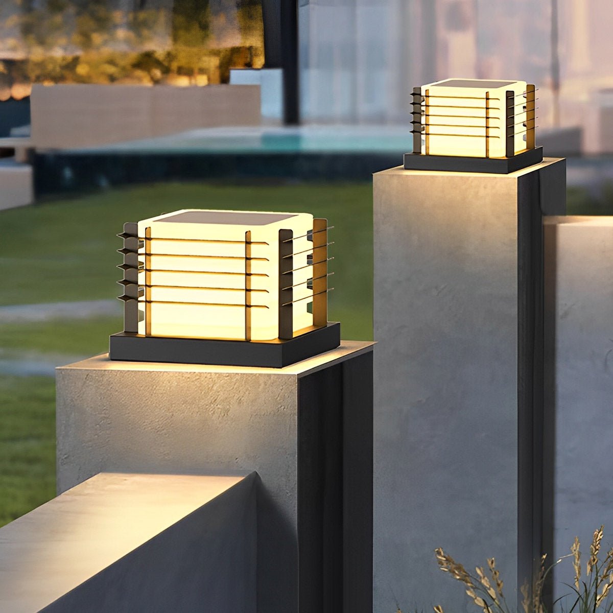 Modern Waterproof Square Fence LED Outdoor Post Lights