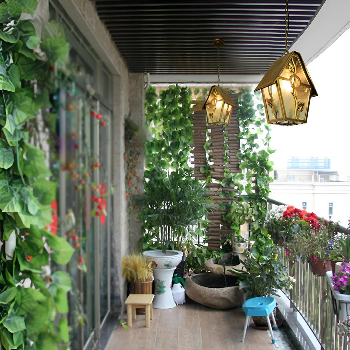 Vintage Rustic House Waterproof Outdoor LED Pendant Lights