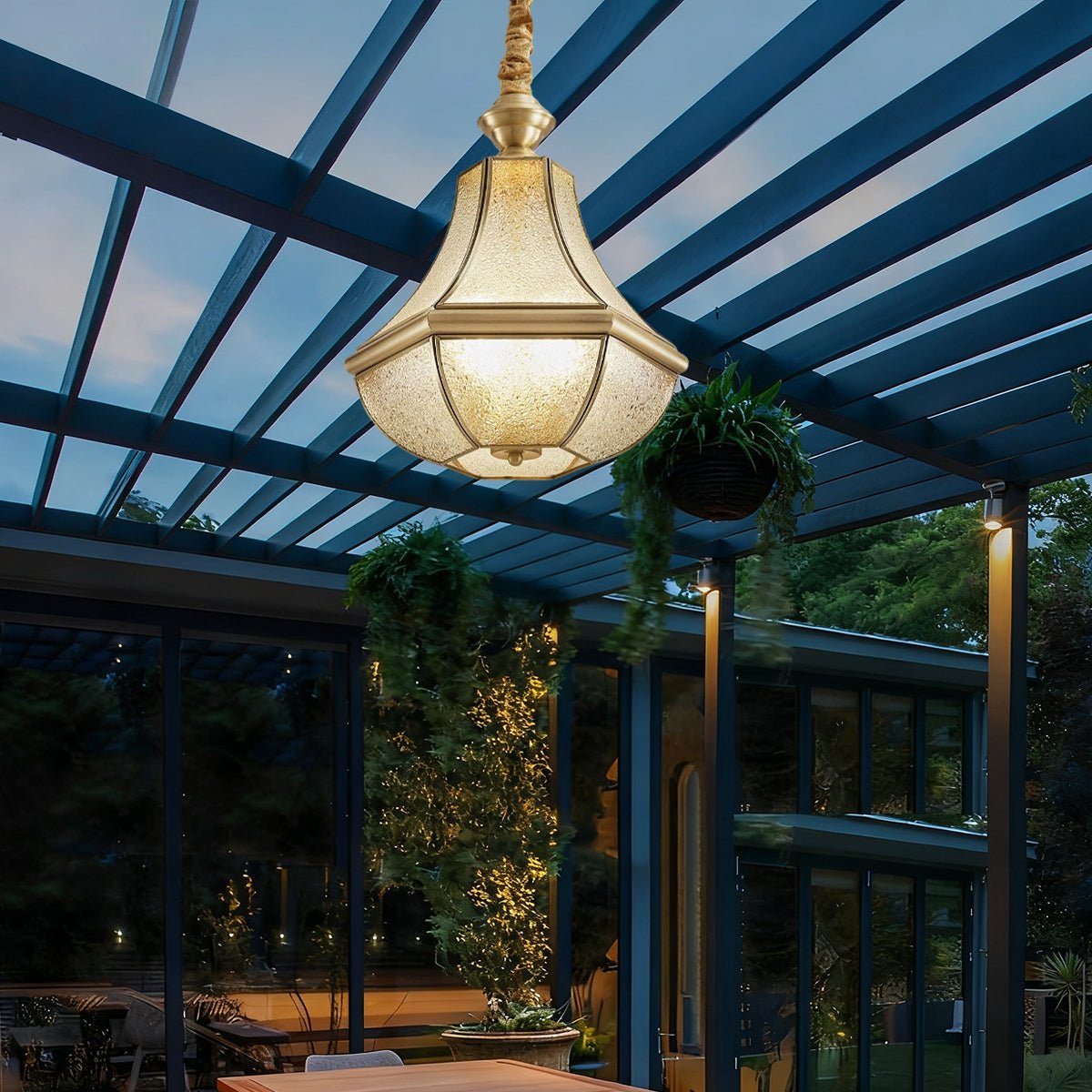 Waterproof Copper Luxury Diamond LED Outdoor Pandent Lights