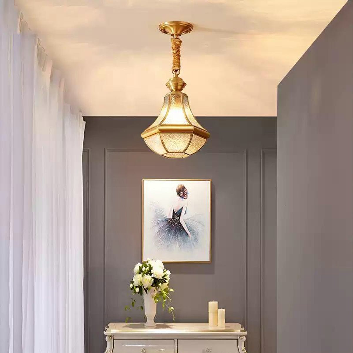 Waterproof Copper Luxury Diamond LED Outdoor Pandent Lights