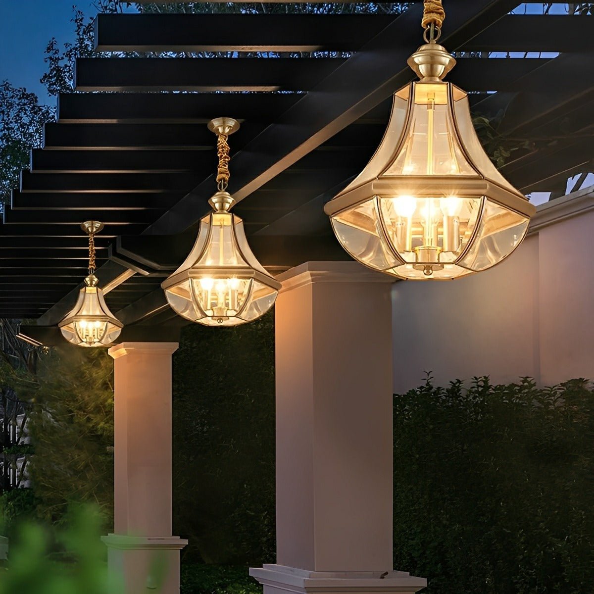 Waterproof Copper Luxury Diamond LED Outdoor Pandent Lights