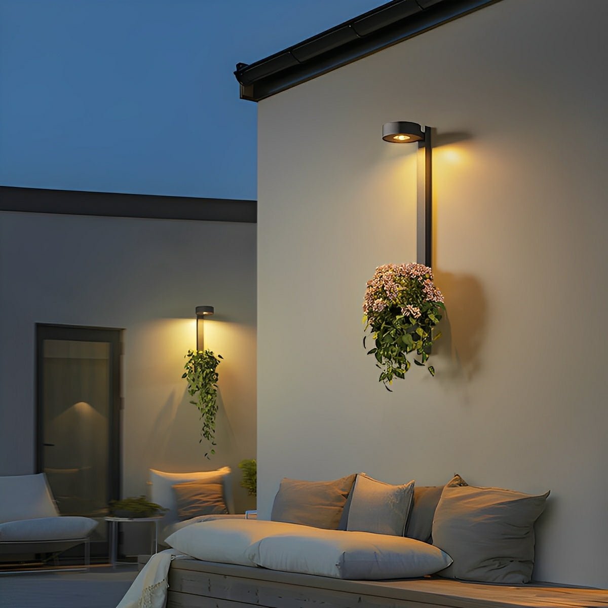 Waterproof Outdoor LED Porch Wall Lights Plant Pot